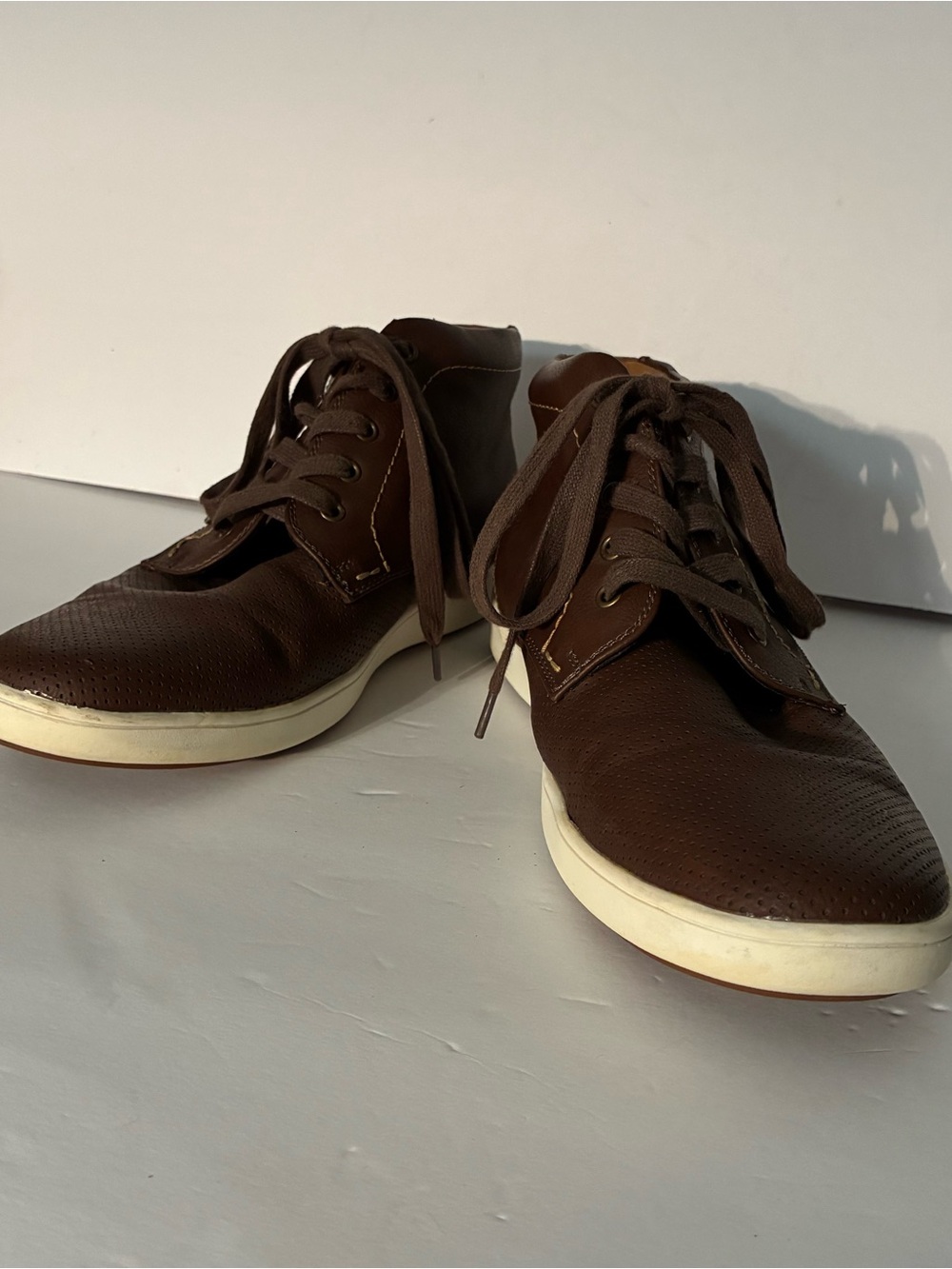 Steve Madden Brown Leather Chukka Sneakers Men’s 9 EUC